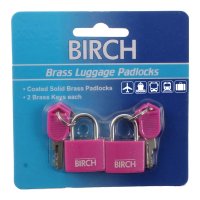 Birch Set of 2 Luggage Locks - Pink