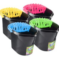 Bettina Black 15L Bucket & Wringer - Assorted
