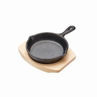Artesà Cast Iron Mini Fry Pan with Board 11cm