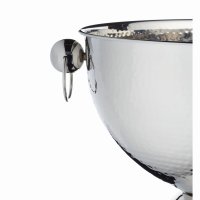BarCraft Hammered Stainless Steel Champagne Bowl