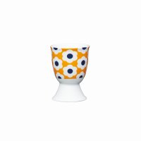 KitchenCraft Porcelain Egg Cup - Retro Flower Spot