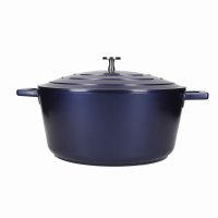 MasterClass Cast Aluminium Casserole Dish 5lt - Metallic Blue