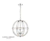 Laura Ashley Aidan 5lt Pendant Glass & Polished Chrome
