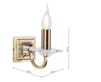 Laura Ashley - Carson Wall Light Antique Brass Glass