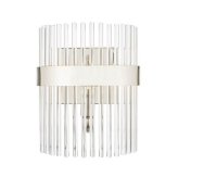 Laura Ashley Alexa Wall Light Polished Nickel Glass