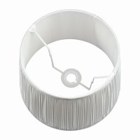 Laura Ashley Hemsley Pleated Silk Empire Drum Shade Silver 35cm/14 Inch