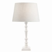 Laura Ashley Tate Wooden Table Lamp Distressed Off White Base Only