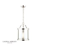 Laura Ashley Harrington Lantern Polished Nickel Glass