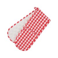 Judge Textiles Double Oven Mitt - Red Check