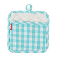 Judge Textiles Pot Holder - Turquoise Check