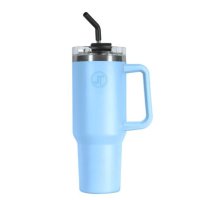 Eurosonic Blue 40Oz Double Wall Vacuum Mug With Side Handle