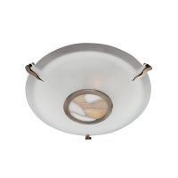 Searchlight Tiffany Flush Glass Ab C/Ftg - Amber Decro