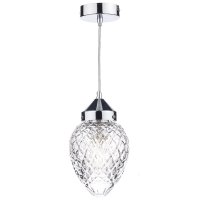 Dar Agatha 1 Light Pendant Polished Chrome