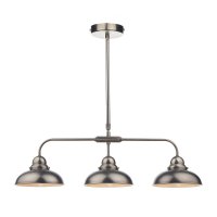 Dar Dynamo 3 Light Bar Pendant Antique Chrome