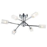 Dar Morgan 6 Light Semi Flush Polished Chrome