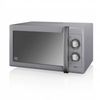 Swan Grey Manual Microwave 900W