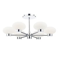 Dar System 6 Light Semi Flush Polished Chrome