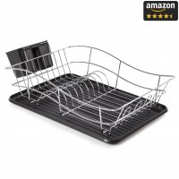 Tower Dish Rack with Black Tray