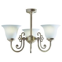Dar Woodstock 3 Light Antique with Glass