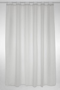 Plain Polyester Shower Curtain 180x220cm - white