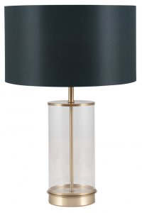 Pacific Lifestyle Westwood Clear Glass and Champagne Metal Table Lamp