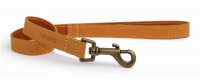 Ancol Timberwold Mustard Leather Dog Lead - 60cm x 1.9cm