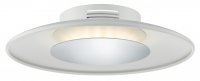 Dar Worcester LED Small Ceiling Flush White & Polished Chrome
