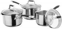 Stellar Induction Draining Saucepan Set 3 Piece