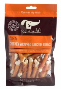 The Dog Deli Tasty Chicken Wrapped Calcium Bones 100g