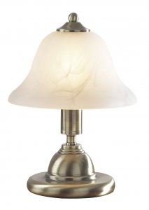 Dar Gloucester Touch Table Lamp in Antique Brass