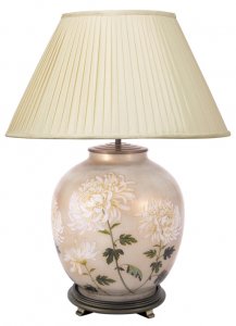 Jenny Worrall RHS Chrysanthemum Large Glass Table Lamp