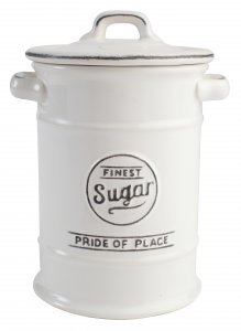 pride of place sugar jar white