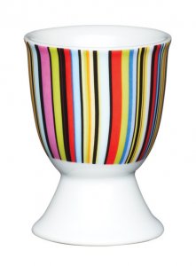 KitchenCraft Porcelain Egg Cup Stripe Design