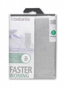 brabantia d 135x45 cover cotton 2mm foam metalised silver