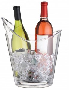 BarCraft Clear Acrylic Drinks Pail/Wine Cooler
