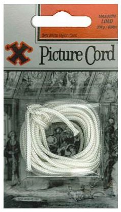 X White Nylon Picture Cord 3M