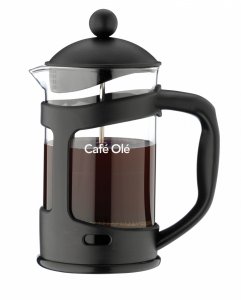 Cafe Ole Everyday Plastic Cafetiere 8 Cup Matt Black