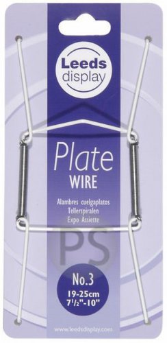 Leeds Display No3 Wire Plate Hangers 7.5-10" - White