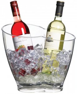 BarCraft Clear Acrylic Double Sided Drinks Pail/Cooler