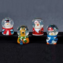 Premier Decorations Christmas Character Snowglobe 45mm - Assorted