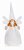 Premier Decorations White Lace Angel Tree Topper 35cm