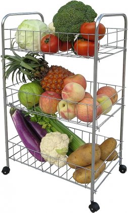 Apollo Housewares Chrome Veg Trolley