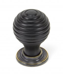 Ebony and AB Beehive Cabinet Knob 35mm