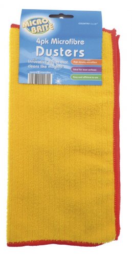 Country Club Micro Brite Microfibre Dusters (Pack of 4)