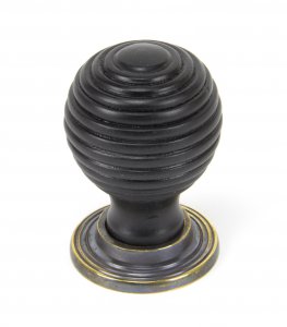 Ebony and AB Beehive Cabinet Knob 38mm