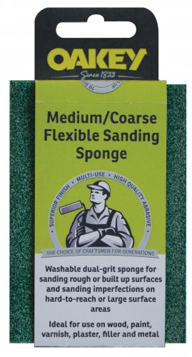 Oakey Flexible Sanding Sponge Medium / Coarse