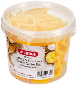 Judge Cookie Cutters - Letters & Numbers (Set of 36)