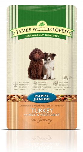 James Wellbeloved Turkey Puppy Pouch 150g