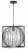 Dar Taplow 1 Light Pendant Black / Copper