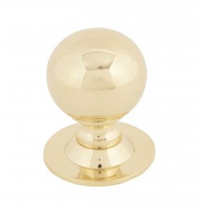 Polished Brass Ball Cabinet Knob 31mm